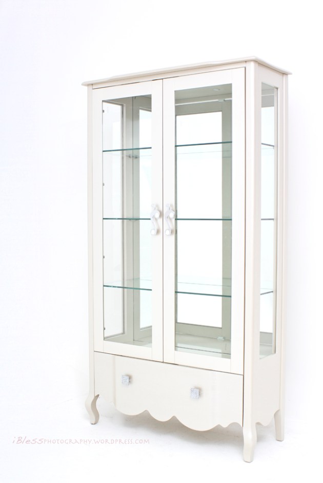 mirror glass white cupboard